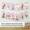 1st Birthday Photo Banner for Newborn to 12 Months, Monthly Milestone Photograph Bunting Garland, First Birthday Photo Banner for Birthday Celebration Decoration, DIY Props (Pink) view 4