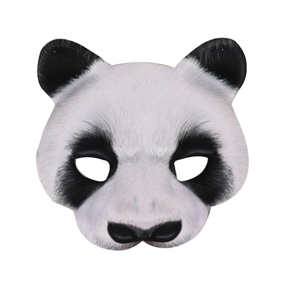 AYILUOBE Animal Half Face Mask Halloween Costume Mask Cute Panda Masquerade Mask for Halloween Easter Carnival Party Cosplay Props