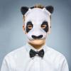 AYILUOBE Animal Half Face Mask Halloween Costume Mask Cute Panda Masquerade Mask for Halloween Easter Carnival Party Cosplay Props view 3