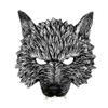 AYILUOBE Animal Half Face Mask Halloween Costume Mask Horror Wolf Masquerade Mask for Halloween Easter Carnival Party Cosplay Props view 1