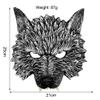 AYILUOBE Animal Half Face Mask Halloween Costume Mask Horror Wolf Masquerade Mask for Halloween Easter Carnival Party Cosplay Props view 3