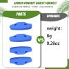 4PCS RC Urethane Front Bumper for Tamiya TT-01/TT-02/TGS 53683 OP683 51007 Bumper Upgrade Parts(Blue view 3