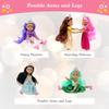 Little Dolls Set with Mini Princess Dolls for Girls  Princess Toy Dolls for Dollhouse Small Doll Mini Princess Figures with Tiaras, Hair Accessories view 2