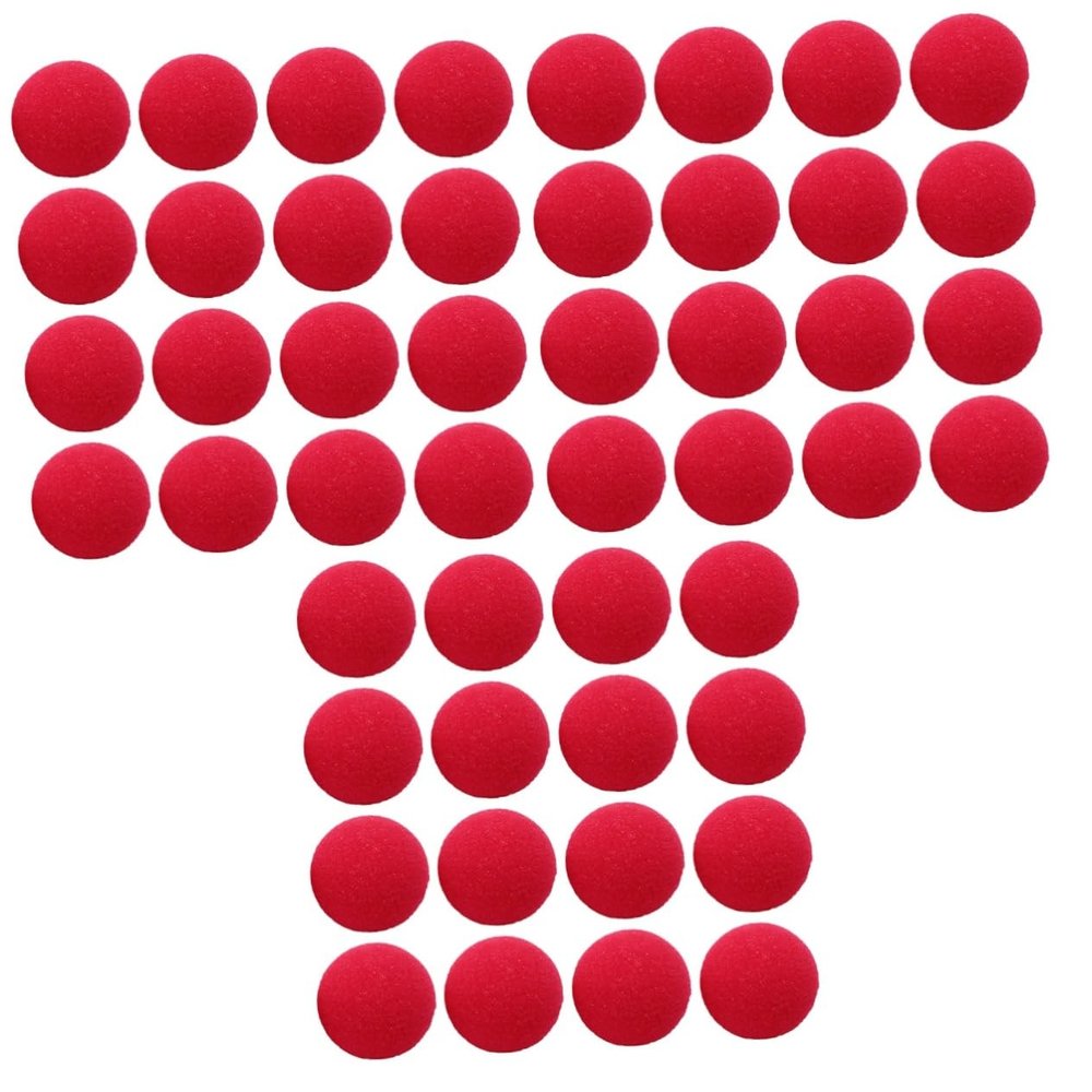 ABOOFAN 150pcs Red Sponge Clown Nose for Cosplay Lightweight Comfortable Wear for Circus Performance Party Decorations