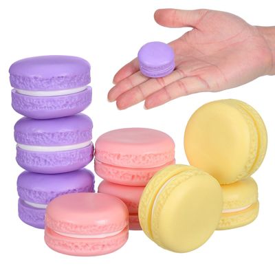 9pcs Cake Model Desk top Decor para Cupcakes Mini Cake Macaroon Fake Cake Food Model Realistic French Dessert Clay Fake Macaron Photography Props Fake Dessert Protein