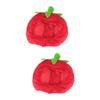Alasum 2 Pcs Tomato Headgear Stuffed Toy Xmas Photo Props Performance Accessory Plush Critter Hat Funny Party Hats Helmet Accessories Cartoon Cap Plush and Pp Cotton Child Halloween Skull view 1