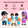 FUNERICA Dollhouse Family Figures & Pets  Bendable Play Dolls for Imaginative Fun & Doll House Play  Little People Family Set with Miniature Accessories  Made of Quality Plastic view 2