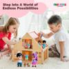 FUNERICA Dollhouse Family Figures & Pets  Bendable Play Dolls for Imaginative Fun & Doll House Play  Little People Family Set with Miniature Accessories  Made of Quality Plastic view 3
