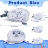 Achwishap 19.6 Seal Stuffed Animal Mommy with 3 Seal Baby Plush Toy,4pcs Seal Plush Pillow,Cute Plushie Seals Hugging Pillow Cuddle Plushie for Kids Girls Boys Birthday Gifts(Seals Family) view 2