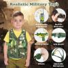13 Pcs Army Costume for Boys 6-8 3-5, Kids Army Toys Costume Vest, Military Toys for Kids, Soldier Role Play Toddler Dress Up Clothes with Toy Gun Set and Accessories,Halloween Costumes for Kid view 4
