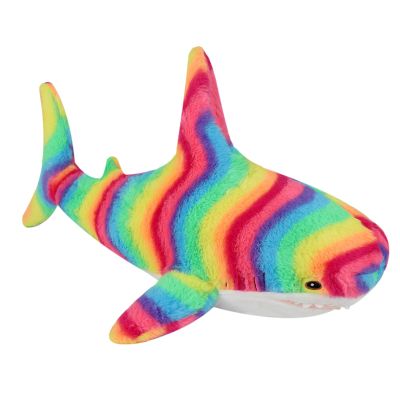 MUPI Shark Stuffed Animal Plush 23" Cute Shark Toy Plush Pillows Soft Cotton Sharks Plushies Ocean Sea Animal Doll Gifts for Boys Girls Kids AdultsRainbow