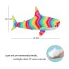 MUPI Shark Stuffed Animal Plush 23" Cute Shark Toy Plush Pillows Soft Cotton Sharks Plushies Ocean Sea Animal Doll Gifts for Boys Girls Kids AdultsRainbow view 4