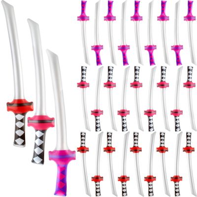 Cotiny 30 Pack Inflatable Ninja Swords Blow up Sword Samurai Katana Inflatable Swords for Girls Boys Birthday Ninja Theme Party Favors Cosplay