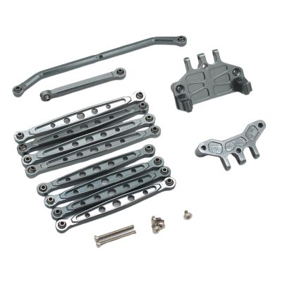 12Pcs Metal Steering Servo Link Linkages RC Car Push Rod Spare Parts Turnbuckle Pull Rod for MN128 MN86S RC Car Trucks Vehicles Modification, Gray