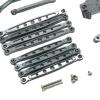 12Pcs Metal Steering Servo Link Linkages RC Car Push Rod Spare Parts Turnbuckle Pull Rod for MN128 MN86S RC Car Trucks Vehicles Modification, Gray view 2