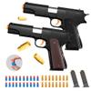 2Pack M1911 EVA Soft Foam Ejection Toy Blaster, Shooting with Foam Darts, Shooting Games, Backyard Fun and Outdoor Games, Education Toy Model for Boys Girls Halloween Christmas Ages 8+ (Black+Brown) view 1