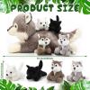 Shappy 5 Pieces Soft Wolf Stuffed Animal Family Set  16 Inch Large Mommy Plush with 4 Small Baby Plushies on Galentines Valentines Day Easter Birthday Exchange Gifts for Kids Boys Girls view 2