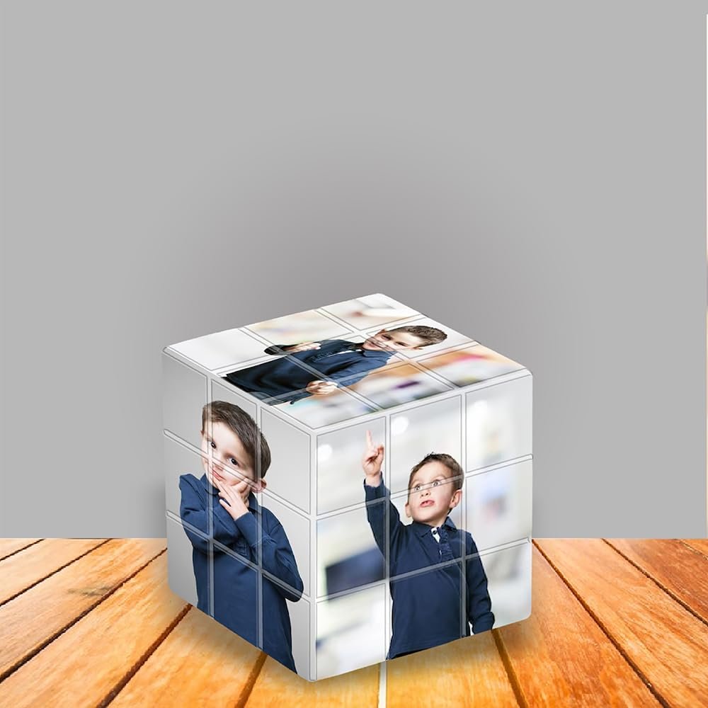 Canvas Bubble Custom Photo Rubiks Cubes Personalized 3D Puzzle with Your Favorite Photos - Unique and Fun Keepsake for Gifts and Home Decor - 2.25 x 2.25 Inch