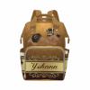 M YESCUSTOM Personalized Name Diaper Bag Backpack, Brown Crown Diaper Baby Bags for Mom & Dad, Portable Travel Back Pack Baby Shower Gifts, Multifunction Nappy Changing Bag view 3
