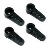 4Pack Aluminum 15T Servo Horn Arms RC Mini Servo Horns Toy Car Accessories Compatible with Emax ES08MA Servo Fit for Axial SCX24 1/24 RC Crawler (Black) view 3