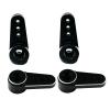 4Pack Aluminum 15T Servo Horn Arms RC Mini Servo Horns Toy Car Accessories Compatible with Emax ES08MA Servo Fit for Axial SCX24 1/24 RC Crawler (Black) view 4