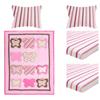 5 PC Butterfly Nursery Crib Bedding Set for Girls Embroidery Floral Butterfly Baby Girl Cot Bedding Set 1 Quilt 2 Fitted Sheet 2 Pillow Case view 1