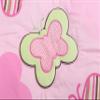 5 PC Butterfly Nursery Crib Bedding Set for Girls Embroidery Floral Butterfly Baby Girl Cot Bedding Set 1 Quilt 2 Fitted Sheet 2 Pillow Case view 3