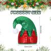 Panitay 3 Pcs Christmas Elf Hat Unisex Felt Sequin Santa Hat with Bells Xmas Glowing Felt Holiday Party Costume view 2