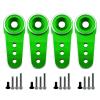 4Pack Aluminum 15T Servo Horn Arms RC Mini Servo Horns Toy Car Accessories Compatible with Emax ES08MA Servo Fit for Axial SCX24 1/24 RC Crawler (Green) view 1