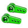 4Pack Aluminum 15T Servo Horn Arms RC Mini Servo Horns Toy Car Accessories Compatible with Emax ES08MA Servo Fit for Axial SCX24 1/24 RC Crawler (Green) view 2