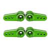 4Pack Aluminum 15T Servo Horn Arms RC Mini Servo Horns Toy Car Accessories Compatible with Emax ES08MA Servo Fit for Axial SCX24 1/24 RC Crawler (Green) view 3