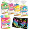 FEREDO KIDS Party Favors for Kids: 4 Pack Rainbow Scratch Art Notebook Students Classroom Gifts Bulk for Girls Boys Goodie Bags Stuffers, Return Gifts for Birthday Party Favors Bulk Kids Crafts view 1