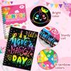FEREDO KIDS Party Favors for Kids: 4 Pack Rainbow Scratch Art Notebook Students Classroom Gifts Bulk for Girls Boys Goodie Bags Stuffers, Return Gifts for Birthday Party Favors Bulk Kids Crafts view 4