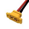 2PCS XT60E-F XT60EW-M Pigtail Cable XT60 Panel Mount Connector with 30cm 12AWG Cable for RC Drone Aircraft FPV Racing Drone (XT60E-F) view 3