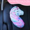FIODAY Seat Belt Cover Pad for Kids Unicorn Seatbelt Pillow Soft Seat Belt Cover Car Pillow Toddler Travel Seat Strap Pad Neck Support for Girls Boys, Pink view 3