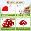 10PCS Mushroom Party Decoration Mushrooms Honeycomb Centerpieces for Table Paper 3D Mushroom Hanging Ceiling Sign Party Supplie VBS 2025 Nature Wonderland Birthday Baby Shower Party Garden Decor view 4