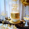 Happy 72nd Birthday Cake Topper, Decorations for Men/Women, Cheers to 72 Years, Hello 72, Party Supplies Gold Glitter view 3