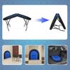 LUCKYERMORE Folding Poker Table71 Easy to Store & Carry, w/Padded Rails & 8 Cup Holders, 8 Player for Texas Casino Leisure Game, No Assembly Required, Blue view 4