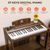 Vangoa Kids Piano Keyboard, 37 Keys Digital Piano for Kids, Music Educational Instrument Toy, Wood Piano for Girls and Boys, Dark Brown view 2