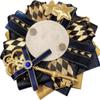 G Trigger Antique Style Pain Rosette, Can Batch, 2.2 inches (57 mm), 2.3 inches (58 mm), Pain Bag, Decorative, Handmade Rosette, Ribbon Navy, Navy Blue view 1