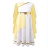 Venjoe Kids Girls Ancient Mythos Greek God Robe Halloween Grecian Roman Flowy Toga Costume Yellow 14 Years view 1