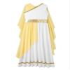 Venjoe Kids Girls Ancient Mythos Greek God Robe Halloween Grecian Roman Flowy Toga Costume Yellow 14 Years view 3