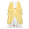 Venjoe Kids Girls Ancient Mythos Greek God Robe Halloween Grecian Roman Flowy Toga Costume Yellow 14 Years view 4