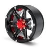 BrewJa 1/2/4pcs Metal Wheel 2.2 Beadlock Wheels Rims for 1/10 RC Crawler Axial SCX10 TRX4 (Color : Black Red 1pcs) view 1