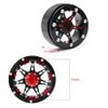 BrewJa 1/2/4pcs Metal Wheel 2.2 Beadlock Wheels Rims for 1/10 RC Crawler Axial SCX10 TRX4 (Color : Black Red 1pcs) view 3