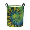 Foruidea Tie Dye Laundry Basket,Laundry Hamper,Collapsible Storage Bin, Oxford Fabric Clothes Baskets,Nursery Hamper For Home,Office,Dorm,Gift Basket view 1