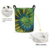 Foruidea Tie Dye Laundry Basket,Laundry Hamper,Collapsible Storage Bin, Oxford Fabric Clothes Baskets,Nursery Hamper For Home,Office,Dorm,Gift Basket view 2