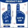 Sinmoe 36 Pcs Mini Foam Finger Baseball Fan Mini Foam Finger We're # 1 Sports Party Supplies for Hockey Football Basketball Events Team Gifts Sporting Events Games Birthday Supplies(Blue) view 2
