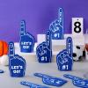 Sinmoe 36 Pcs Mini Foam Finger Baseball Fan Mini Foam Finger We're # 1 Sports Party Supplies for Hockey Football Basketball Events Team Gifts Sporting Events Games Birthday Supplies(Blue) view 3
