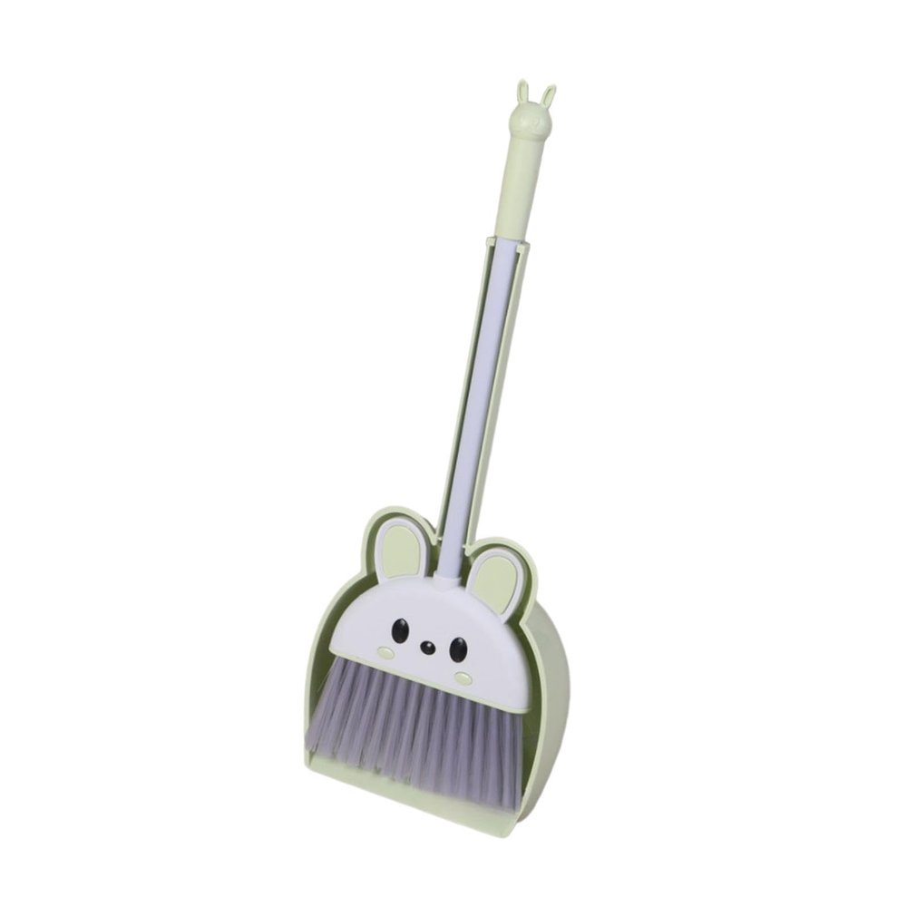 Almencla Little Housekeeping Helper Set Toddlers Broom Set Birthday Gifts Mini Broom and Dustpan Set for Kids for Preschool Boys Girls, Green